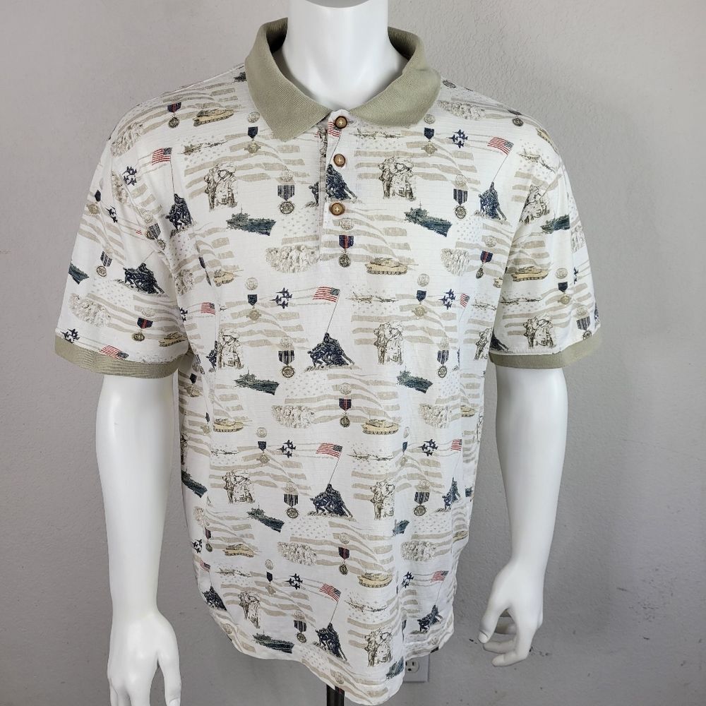 Cotton Traders Sport Military Theme Cotton Polo